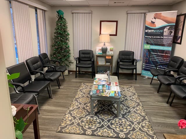 Waiting room at Consales Chiropractic in White Oak PA