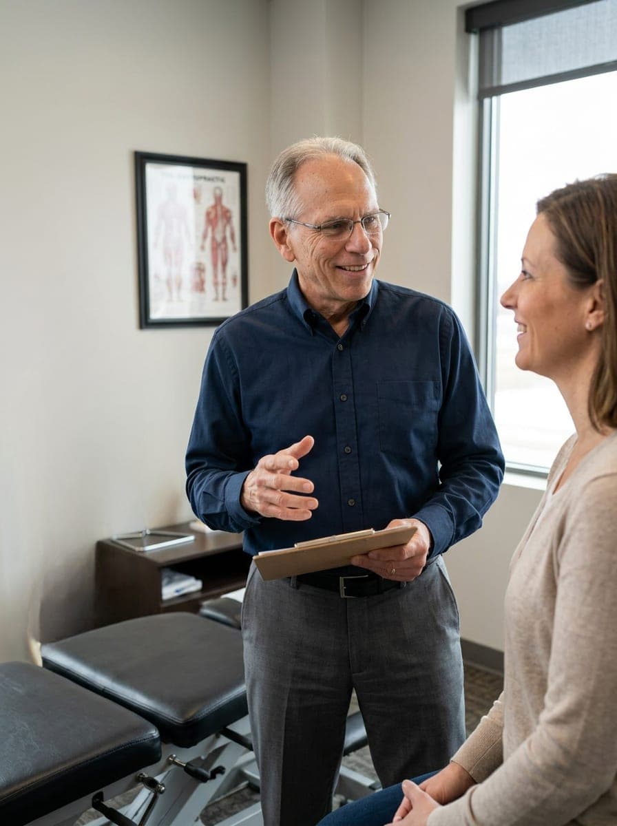 Dr. Consales treating a patient